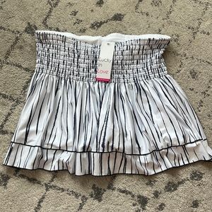 Lucky in love, smocked long size L tennis skirt
